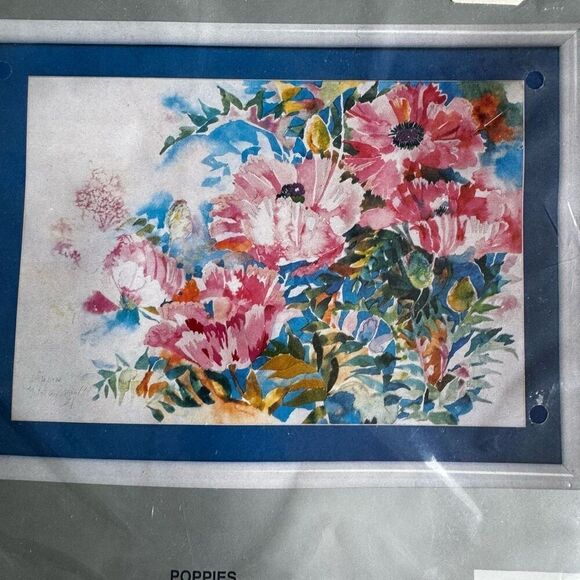 Sunset Stitchery Kit “Poppies” By Diana Barnes New Sealed - Picture 2 of 3